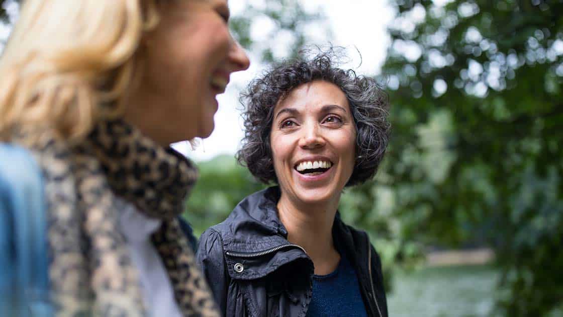 Women walking together